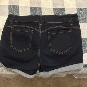 Wax Jean denim shorts. Dark denim. Size large. Like a10/12 super stretchy.